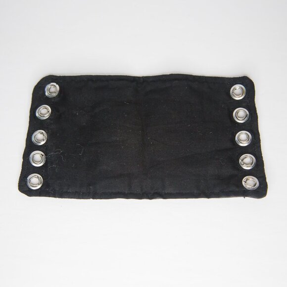 SOLD Renaissance Faire Medieval Style Black Leather Gauntlet Bracelets Set - Picture 7 of 9